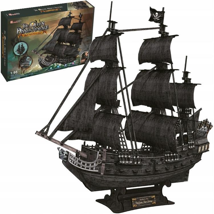 Cubic Fun Puzzle 3d Pirate Ship Queen Anne's Revenge 308 Pieces T4018h