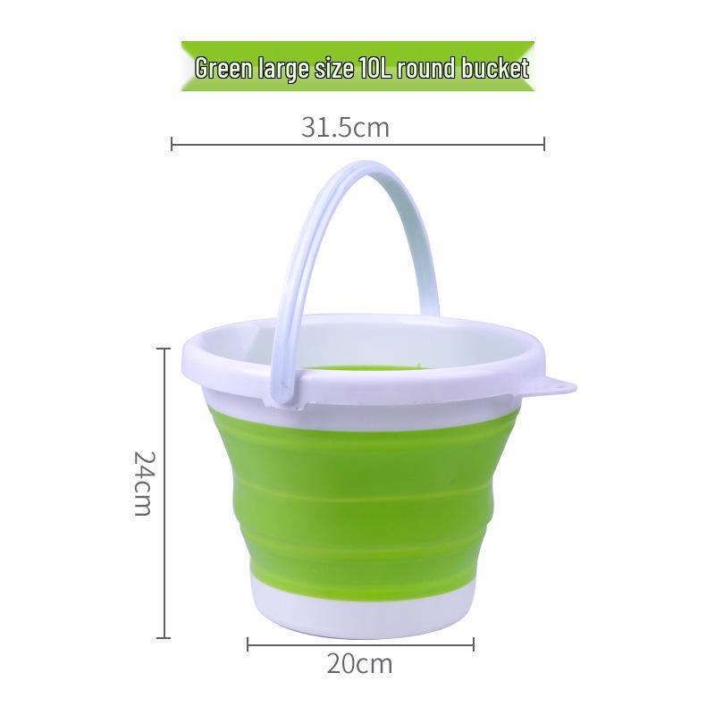 Portable Foldable Outdoor Travel Bucket - Plastic Large Car Wash & Fishing Bucket