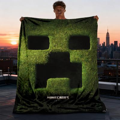 1 Stück Minecraft Outdoor-Decke Leichte Flanell-Kuscheldecke für Reisen, Camping, Wohnzimmer, Sofa, Stuhl Weich