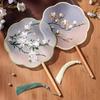 Éventail rond brodé double face: Accessoire Hanfu Classique pour la Danse et le Cheongsam - Style Ancien, Édition Été