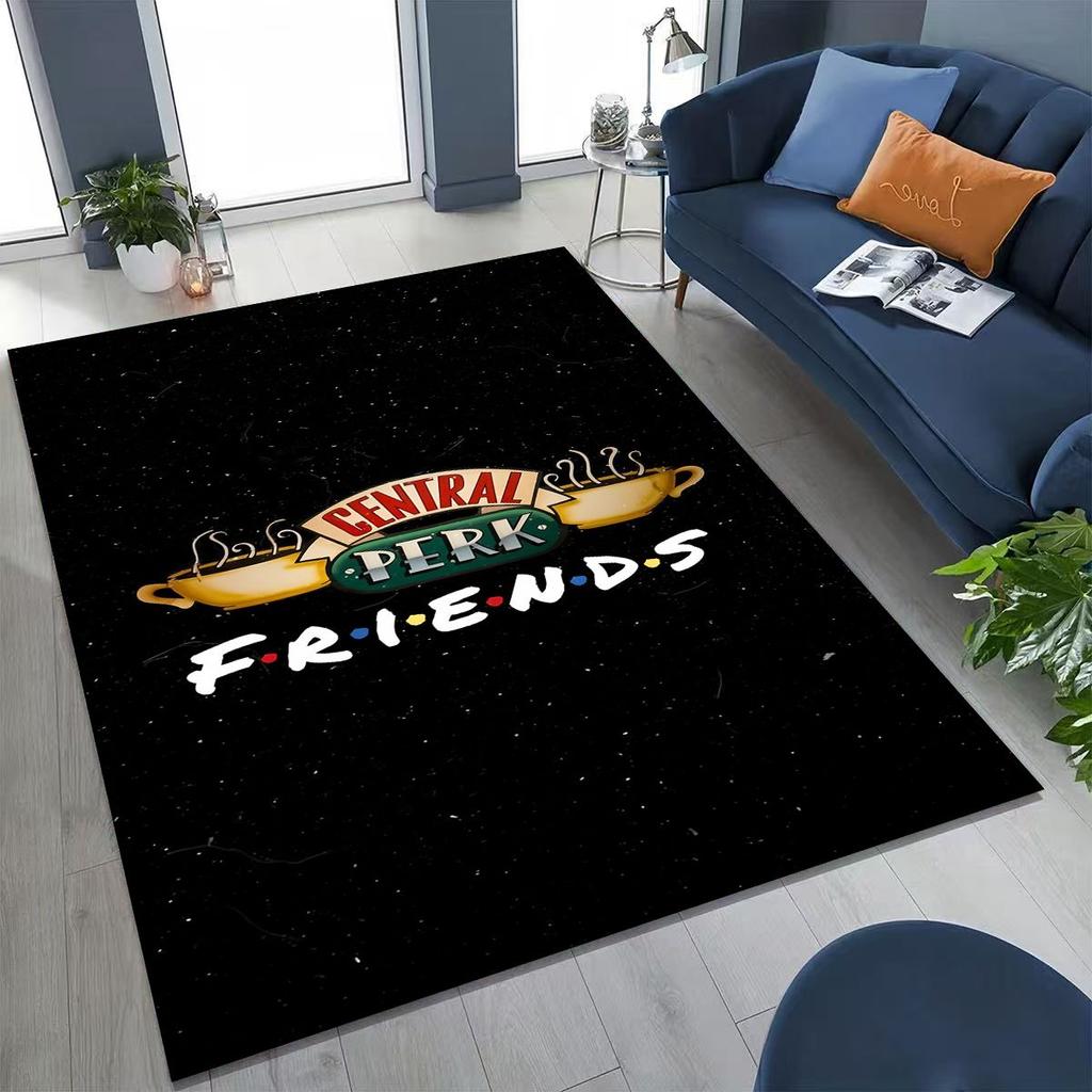 Classic Friends Central Perk Sign TV Rug for Bedroom Living Room Sofa Home Doormat Decor, Large Kids Play Non-slip Floor Mat