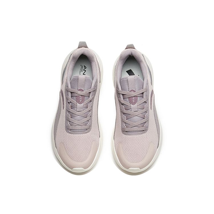 Anta Casual Shock Absorbing Breathable Lightweight Non-Slip Low-Top Running Shoes Women Sneaker Gray 122215571-3
