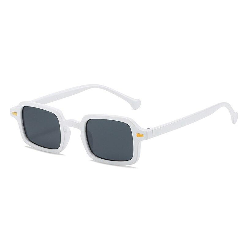 Modische quadratische Sonnenbrille, europäische und amerikanische Vintage-Nietenbrille für Damen und Herren