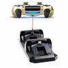 VAORLO USB port Kettős töltés PS4 vezérlő dokkolóállomáshoz, állványtartó Playstation 4 dupla játékpadhoz