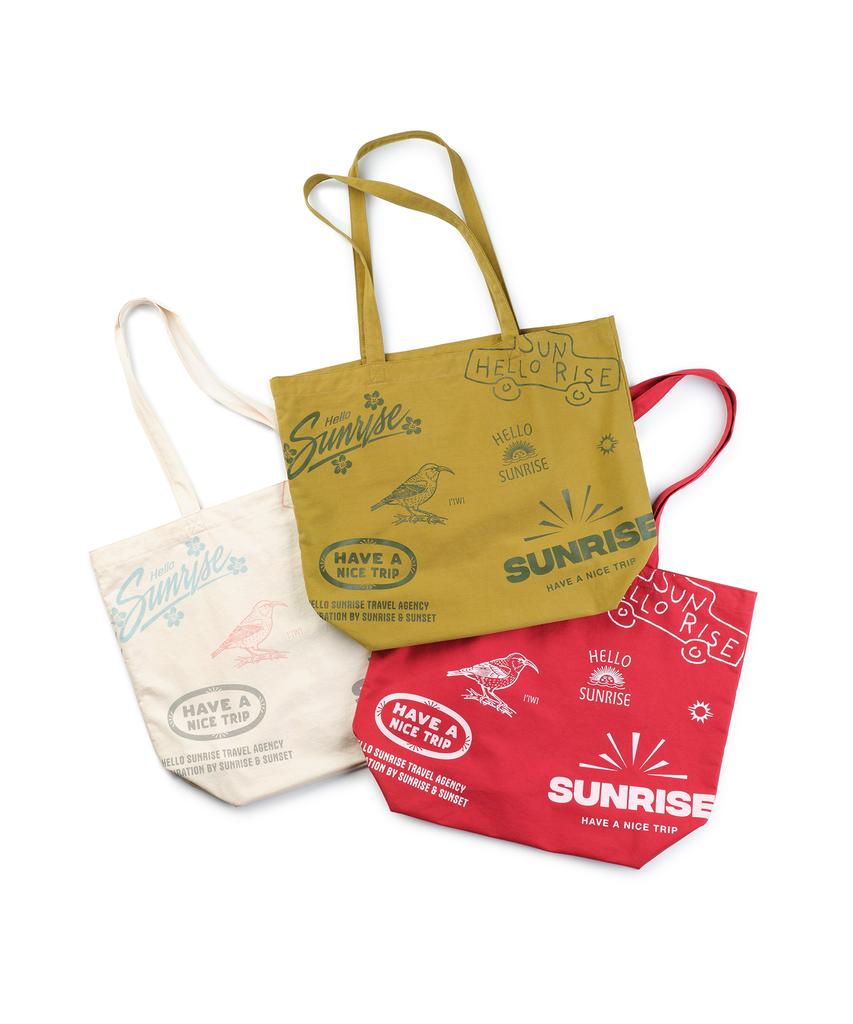 Hello Sunrise Hs Graphic Tote Bag_Red