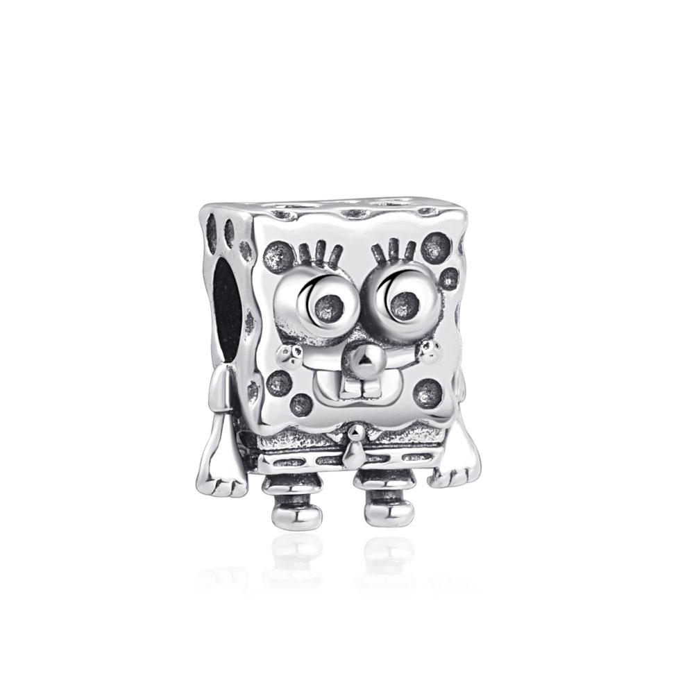Fine 925 Silver Cartoon Doll Charm Bracelet Europe Cute Dangle Beads Necklace Pendant Diy Women Jewelry Gift