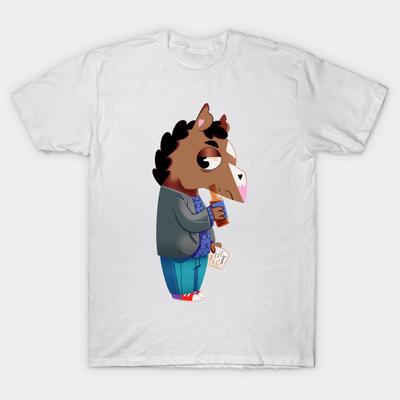 T-shirt Femme Bojack Horseman Imprimé Harajuku T-shirt Kawaii Été Manches Courtes T-shirt Femme Haut