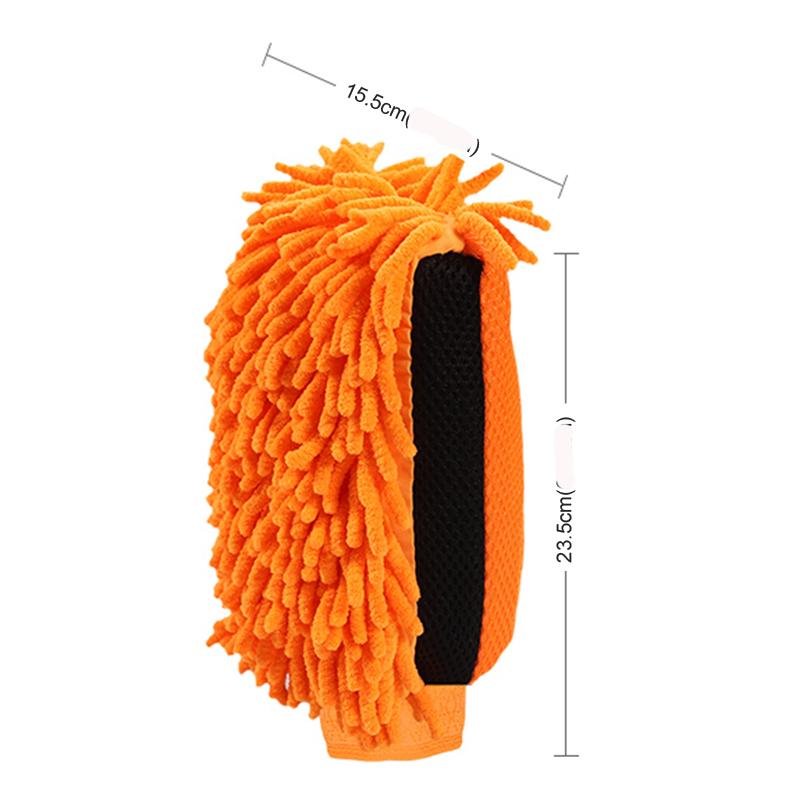Double-Side Car Wash Gloves Microfiber Coral Fleece Cleaning Wash Tools Thick Soft Anti Scratch Glove Car Washing Mitt