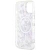 Hülle für iPhone 14 Guess Flower MagSafe Transparent