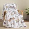 Dragonfly Throw Blanket Floral Flower Throw Blanket Botanical Plant Flannel Fleece Throw Blankets Butterfly Cozy Fuzzy Plush Thr