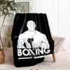 boxing Theme Printed Blanket - Perfect for Couch, Bed, Travel & Outdoor Use | Machine Washable, Cozy & Durable.