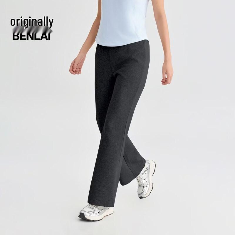 BENLAI Women's Elastic Waist Slim Fit Flared Casual Pants