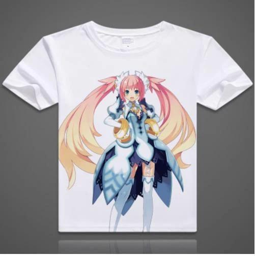 Hyperdimension Neptunia Anime Manga T-Shirt White Costumes Polyester New
