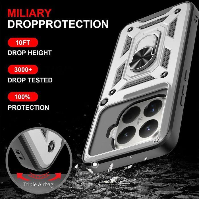 Coque de Protection - E.F.CONNECTION - pour Xiaomi 15T - avec Cache Caméra Anti-Rayures - Argenté - 2 Vitres