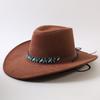 Popular European and American Classic Big-brimmed Western Cowboy Hat Men's and Women's Outdoor Fashion Anti-sun Cowboy Hat Jazz Hat