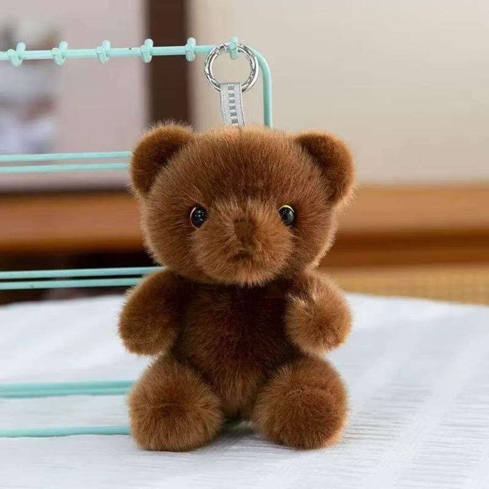 Portachiavi Peluche Orsetto Realistico Giocattolo Peluche Orso Cotone PP Accessori per Telefono