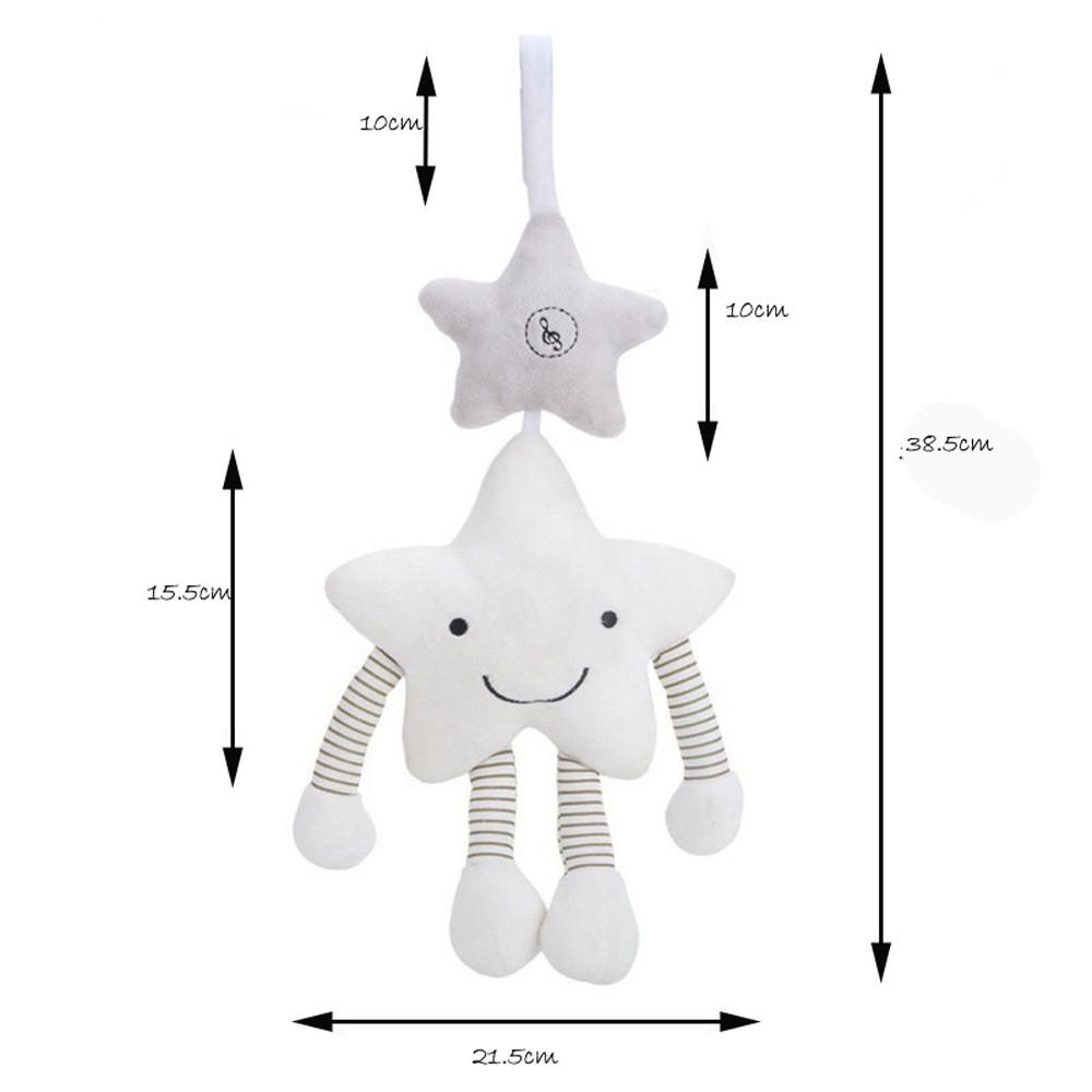 Baby Infant Rattles Plush Pentagr Stroller Hanging Bell Play Toys Doll Soft Bed