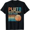 Pluto Nooit Vergeten Grappig Astronomie Ruimte Wetenschap Nerd T-shirt