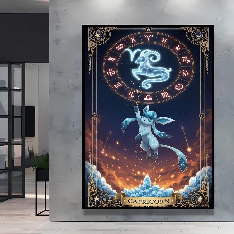 Canvas Wall Art Pokemon Vaporeon Decoration Paintings Poster Prints Cartoon Character Picture Home Modern Living Room Decor Gift
