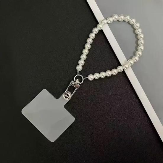 Șnur pentru telefon mobil cu lanț reglabil, colier crossbody cu perle artificiale, curea de încheietură anti-pierdere pentru accesorii husă telefon