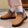 Damenstiefel Winterstiefel mit Fell Warme Stiefeletten Schnee Botas Mujer Slipper Fellschuhe Frau Winter Schuhe Schwarz Damen