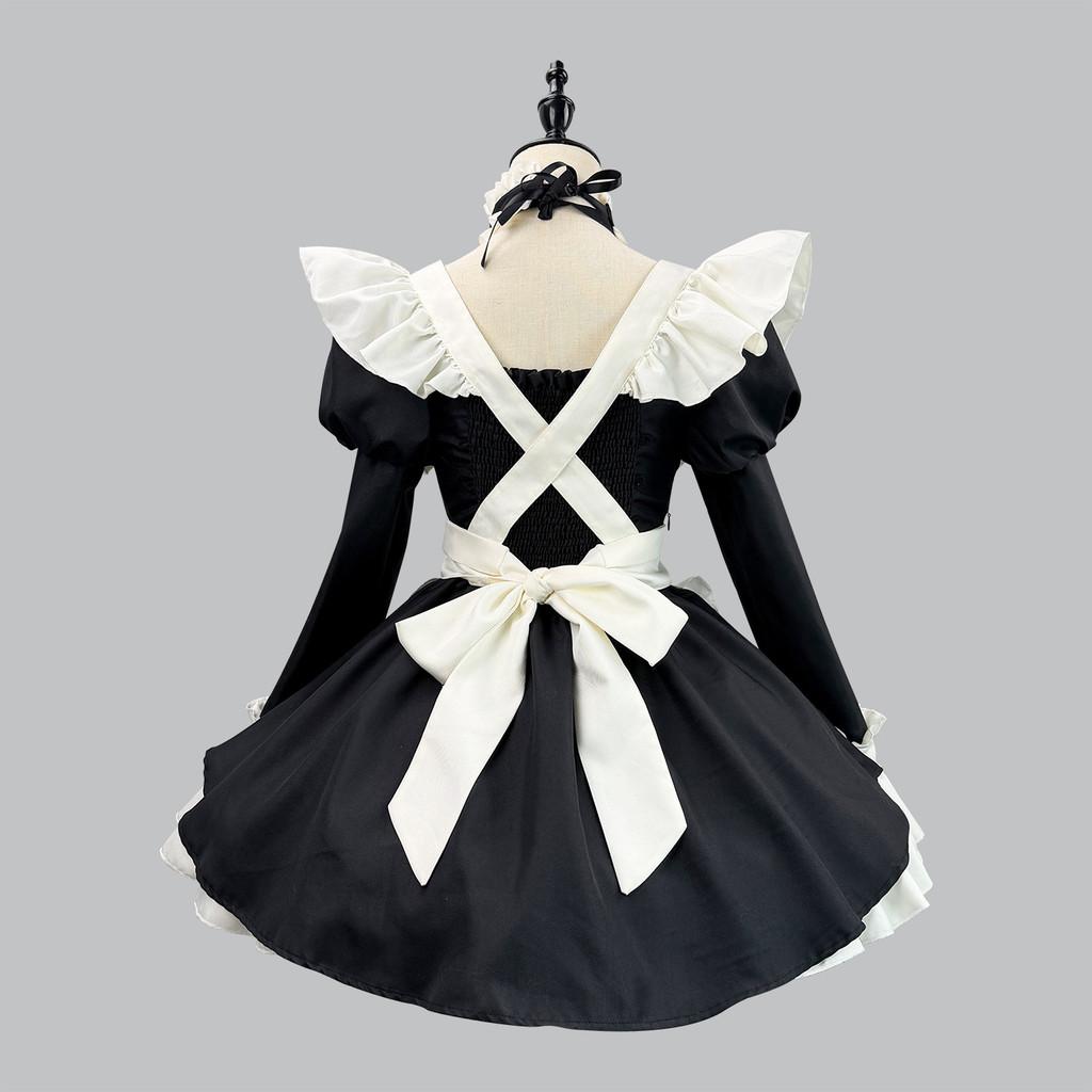 Japanisches Anime Cosplay Dienstmädchen Kostüm Mit Spitzenrüsche Ballonärmeln Für Halloween Und Conventions