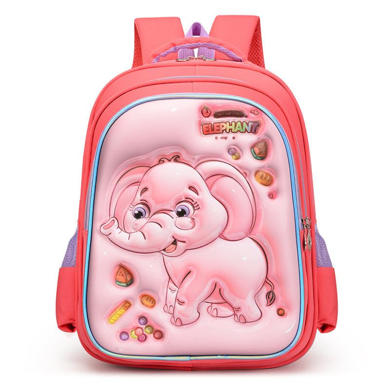 Oxford Fabric Cute Animal Print School Bag For Boys And Girls Grades 1-3