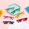 Cosplay Party Glasses Halloween Shades Vintage Pixelated Mosaic Glasses for Men & Women