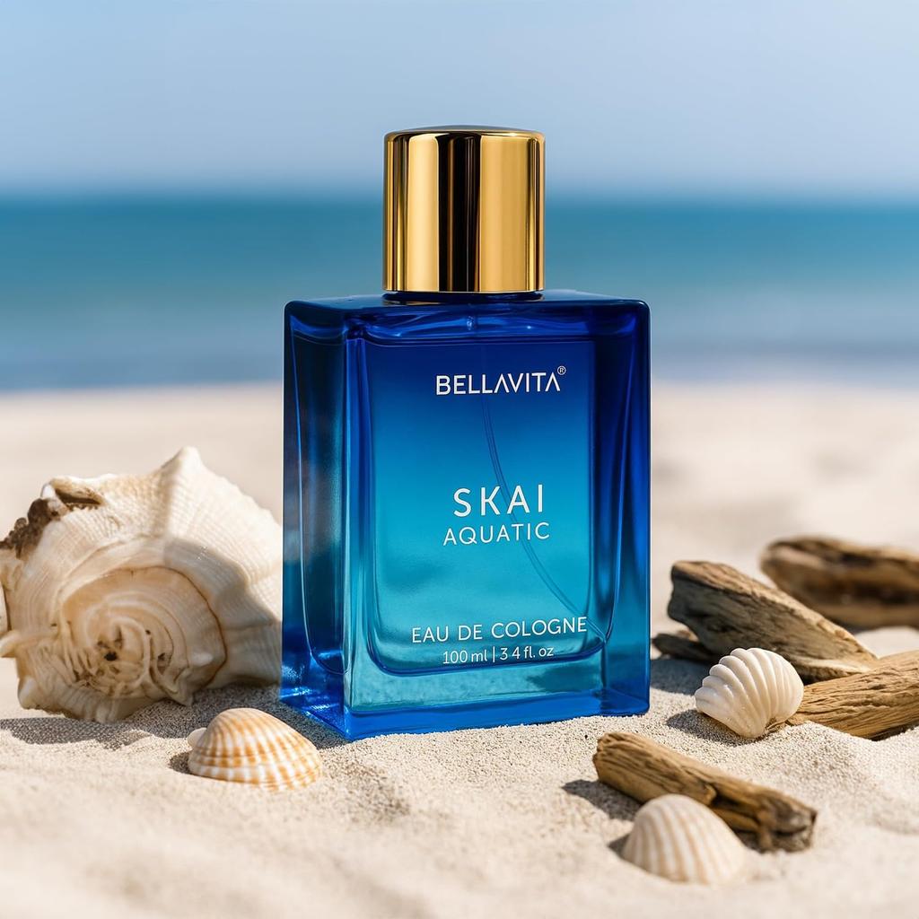 Luxury Skai Aquatic Unisex | Long Lasting Perfume 100ml | Bergamot, Lavender & Patchouli | Woody & Citrus Premium Fragrance