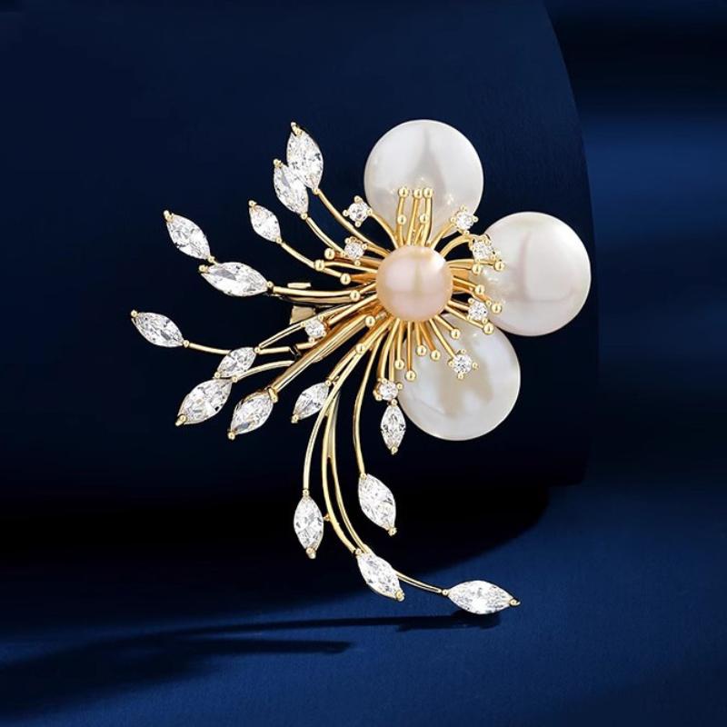 Retro Baroque Flower Girl's Exquisite Luxury Temperament and High-end Sense Brooch