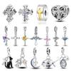 Copper Stylish Charms Religion Heart Lucky Eye Cross Beads Fit Original Bracelet For Women High-Quality Fashion Jewelry Gift