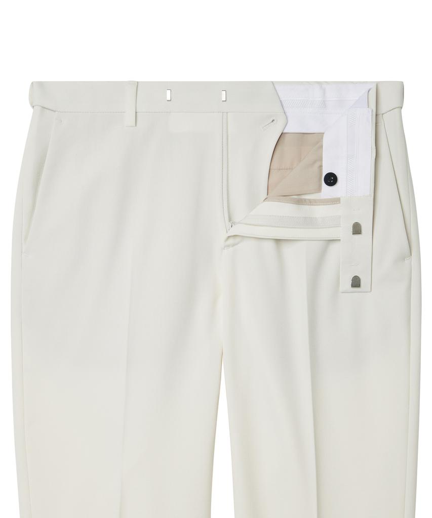 Musinsa Standard Lightweight Relaxed Tapered Hidden Banding Crop Slacks [Cream]