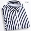 Men's Long Sleeve Casual Shirts No Iron Striped Button Up Square Collar Soft Skin New Style Daily Business Dress Shirts Clothing