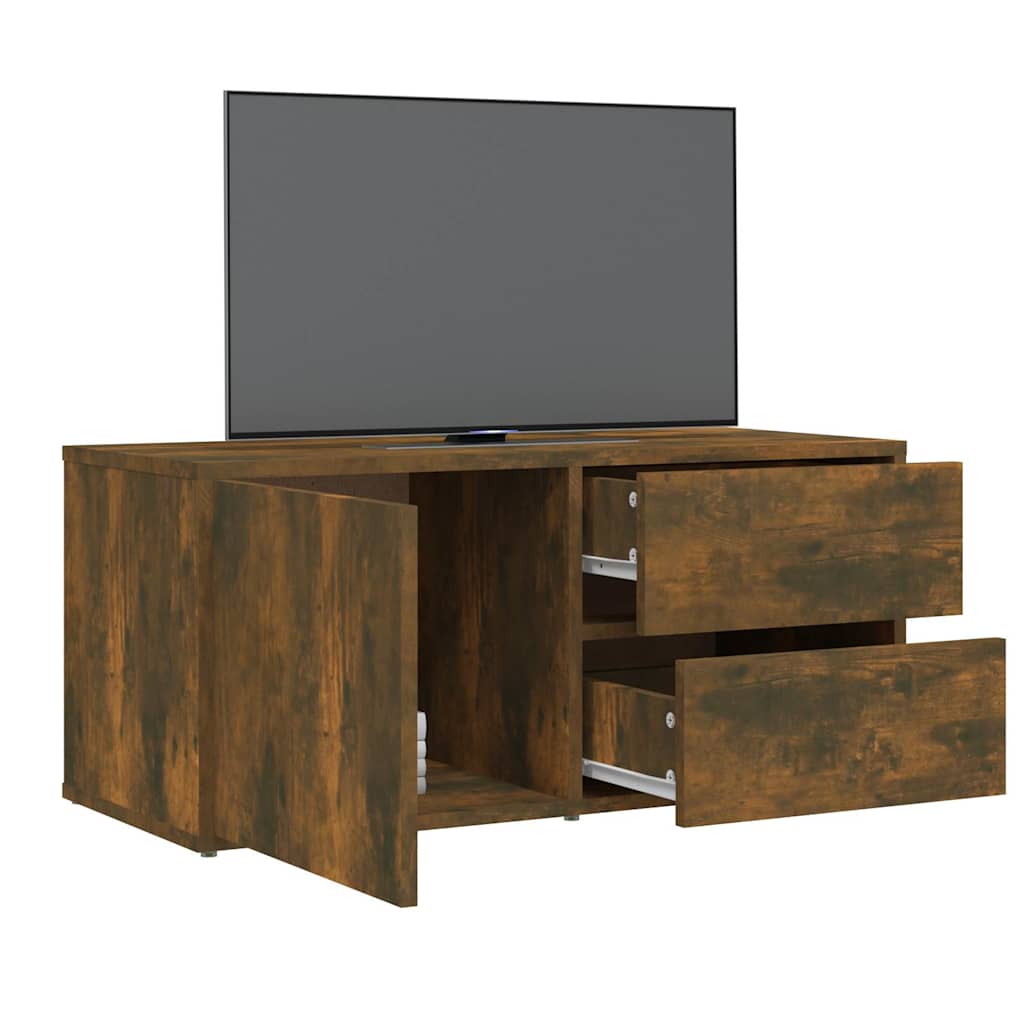 vidaXL TV-Schrank Räuchereiche 80x34x36 cm Holzwerkstoff