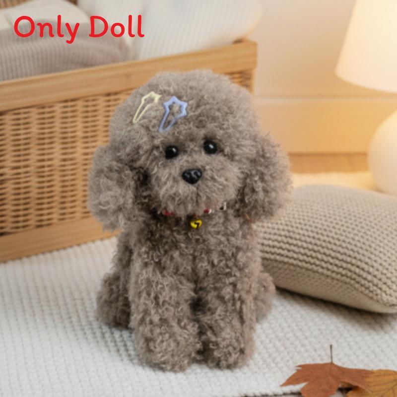 Plush Teddy Dog Figurine Cartoon Stuffed Animal Gift For Kids And Girls