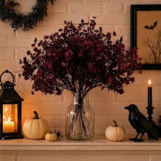 Flexible Stems for Flower Vases Artificial Fall Flowers Indoor Outdoor Decor, Weatherproof Autumn Floral Silk Arrangements with Home Office