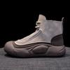 TUINANLE Women Spring Shoes High Top Sneakers Zip Black Shoes Woman Walking Chunky Sneakers