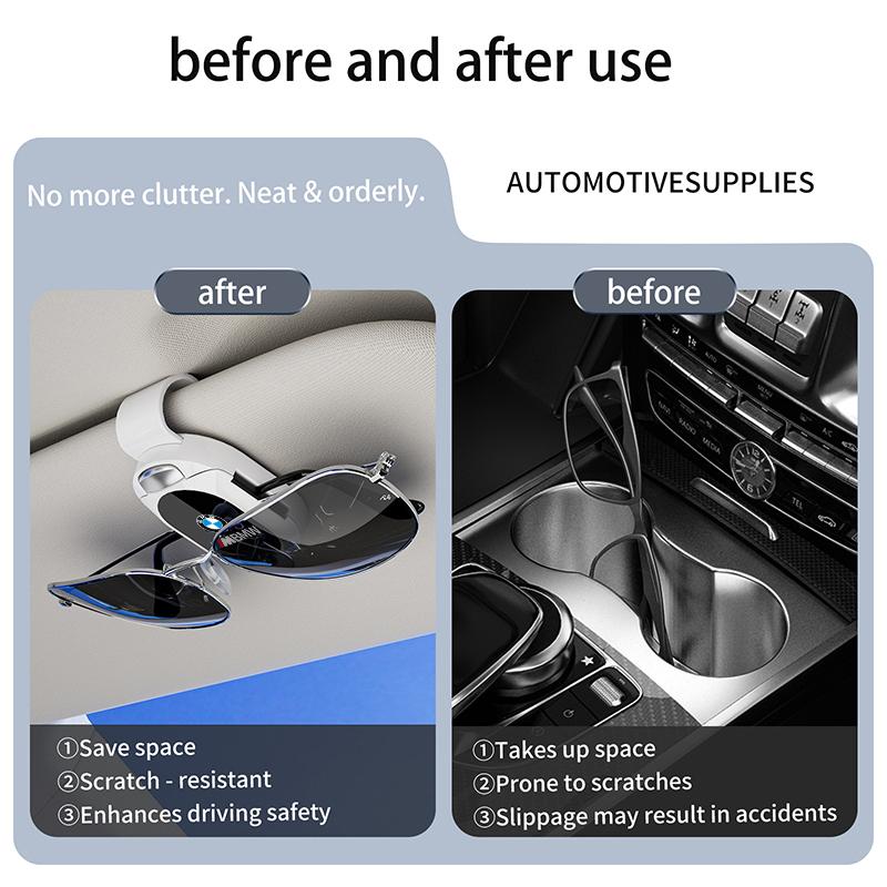 For BMW Metal Car Sunglasses Holder Glasses Ticket Card Storage Clip M3 M5 X3 E93 F10 F20 F30 F40 F15 F25 F26 F31 F49 F86