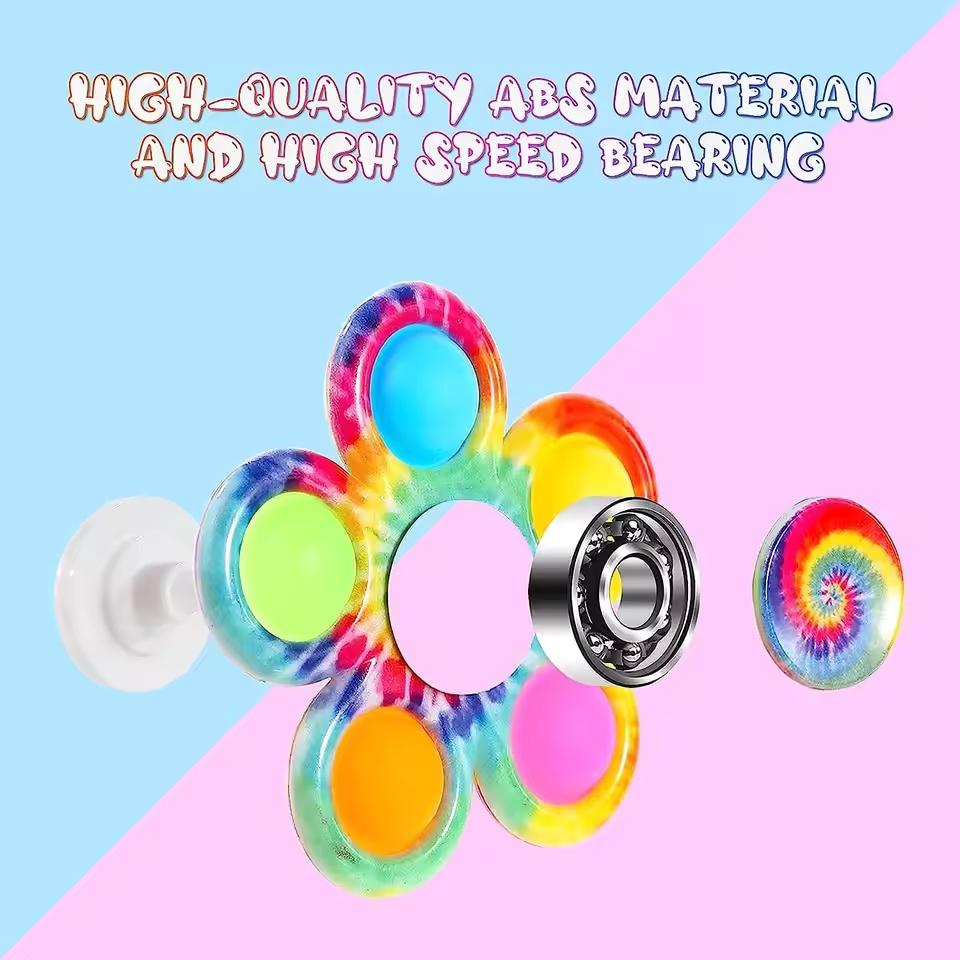 Colorful Bubble Gyro Fidget Spinner Finger Bouncing Toy Pressing Bubble Spinner Adhd Children'S Anxiety Relieves Stress