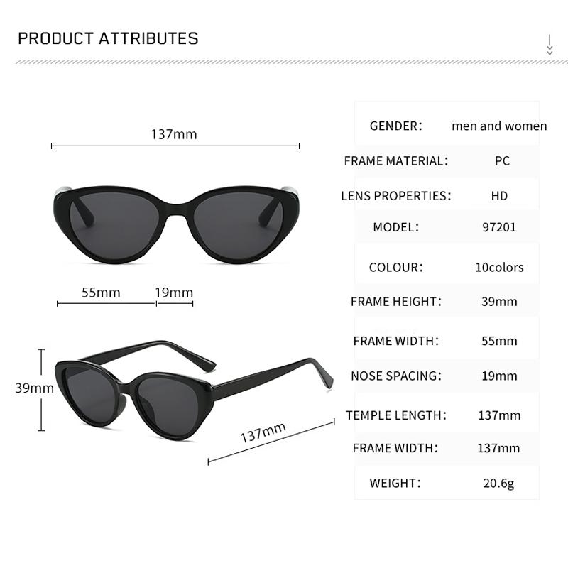 2PACK Latest Female Cat Eye Sunglasses Vintage High Sun Eyeglasses Male Sun Protection Stylish Eyewear Luxury Brand Designer Uv400
