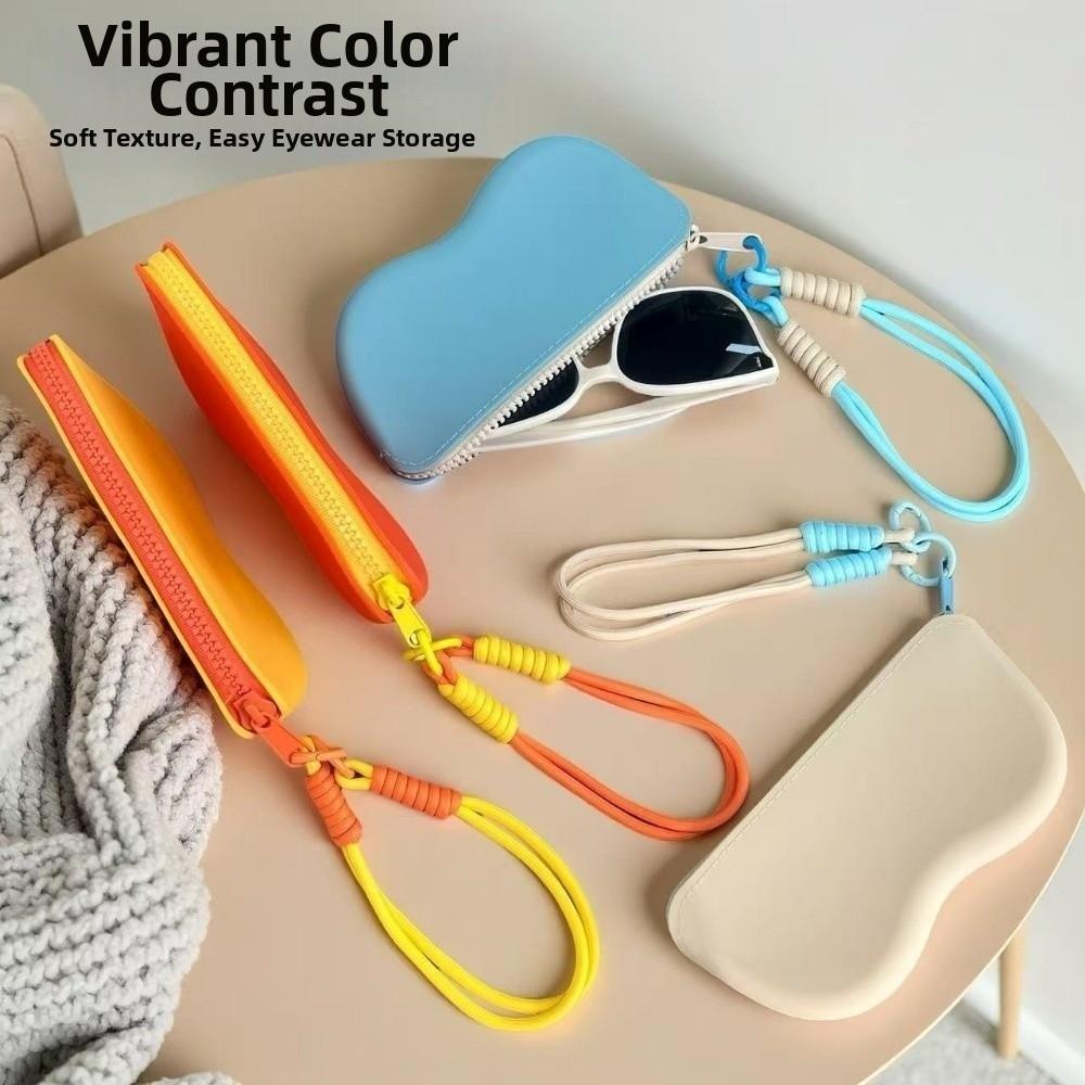 Soft Silicone Silicone Glasses Bag Candy Color Eyeglasses Case  Storage Pouch