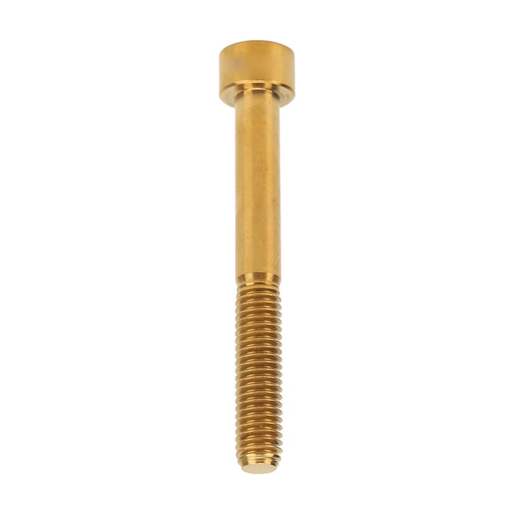 M6x50mm Bike Stem Screw Attractive Titanium Alloy Bicycle Handlebar Stem Screw for Outdoor Gold