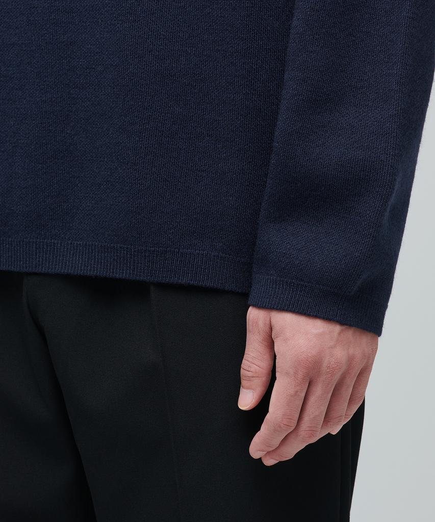 MUSINSA STANDARD Minimal Mock Neck Knit [Navy]