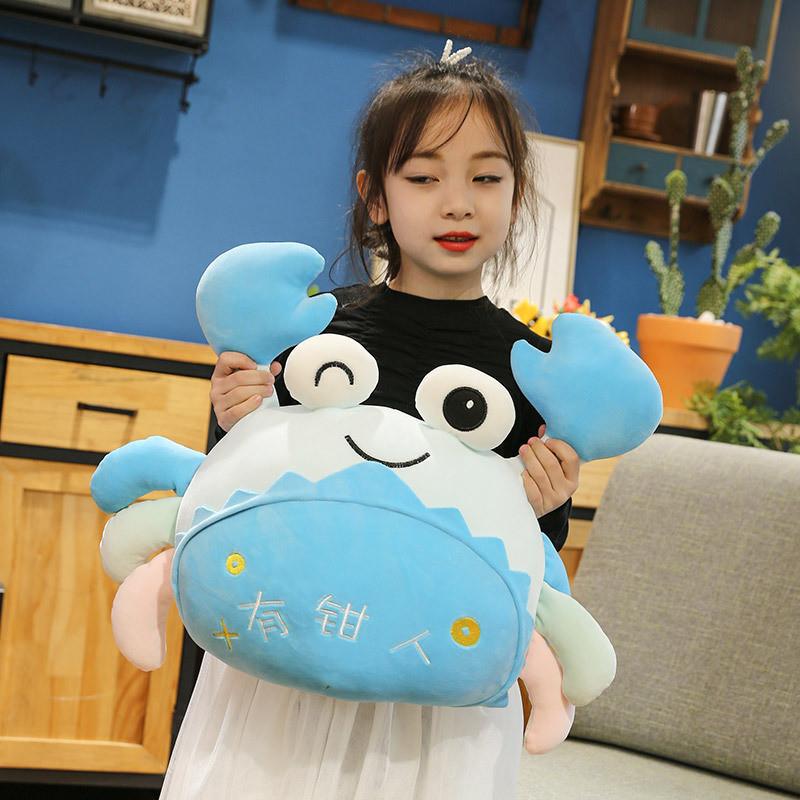 Adorable Plush Crab Pillow With Soft Filling Ideal For Cuddling And Home Decor