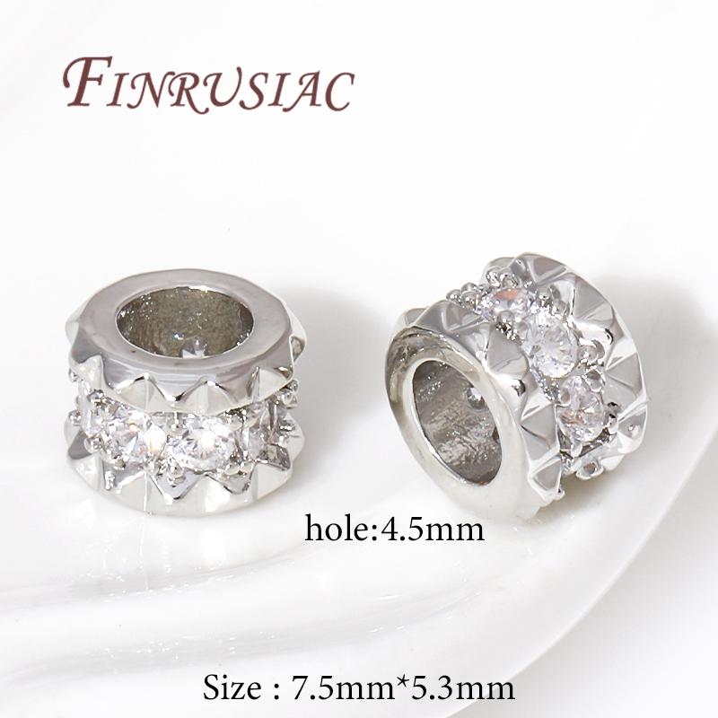 2/4/8 Bucăți/Lot Alamă Placată cu Aur de 18K cu Zirconiu Mărgele Distanțiere Pentru Realizarea Bijuteriilor DIY, Separatoare Pentru Mărgele, Accesorii pentru Brățări