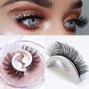 1 pereche de gene false reutilizabile, autoadezive, gene de nurcă 3D, extensie de gene fără lipici, 3 secunde pentru a purta gene fără lipici.