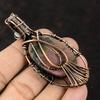 Evil Eye Rhodonite Copper Pendant Gemstone Wire Wrapped Pendant Moonstone Copper Jewelry Handmade Pendant Evil Eye Jewelry Gift For Mother