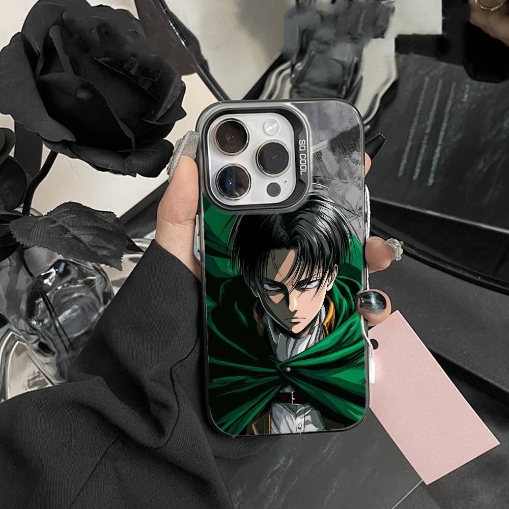 Attack On Titan Levi Ackerman Phone Case For IPhone 16 17 15 14 12 13 Pro Max Black Color Shockproof Cover