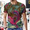 Tarot Art Illustration Pattern Men's 3D Printed T-shirt Casual Fashion Cool Harajuku Street Personality 3D Style Shirt