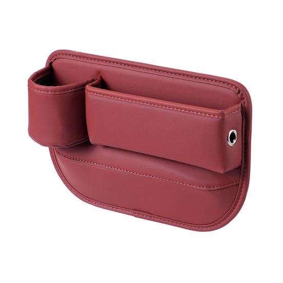 Remplisseur d'espace pour siège de voiture Antidérapant Imperméable Boîte de rangement Résistant aux rayures Cuir synthétique Organisateur d'espace de siège de voiture pour téléphones Tasses